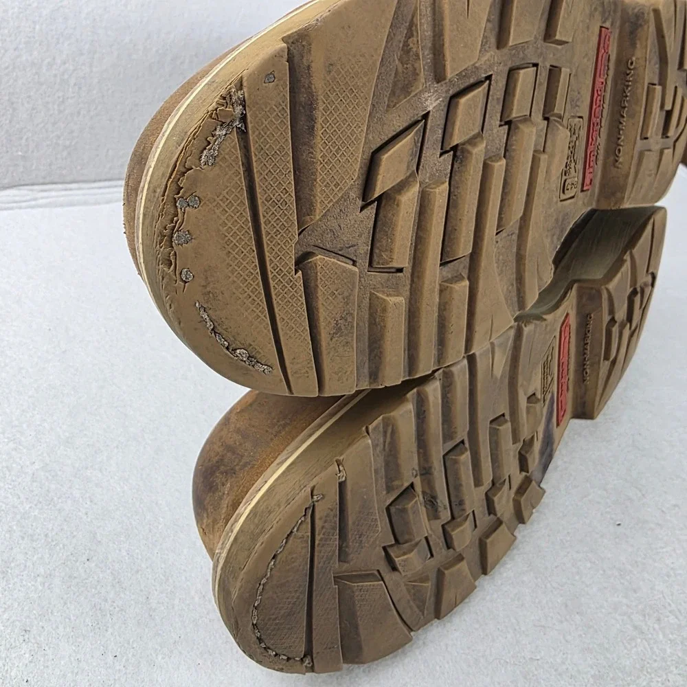 Timberland PRO Mens 33031 Direct Attach Steel Toe Work Boots Wheat Leather 12M